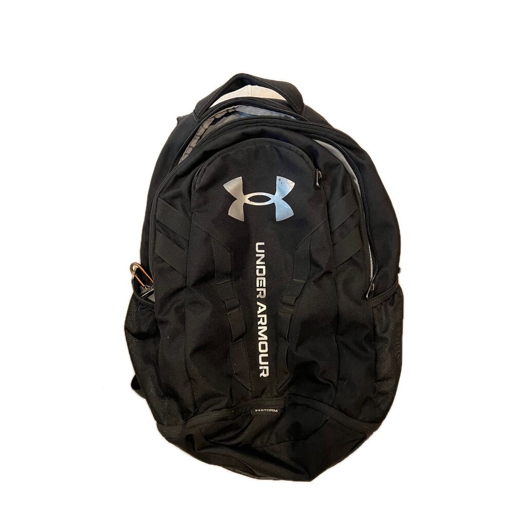 Under Armour Black Silver Hustle 5.0 Backpack